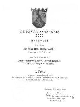 Innovationspreis 2000